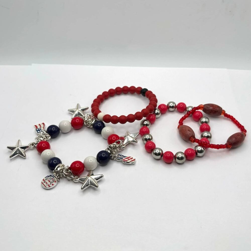 Red & Blue USA Bracelet Bundle - Picture 3 of 3